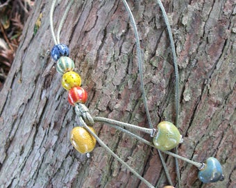 Necklace antique ceramic beads