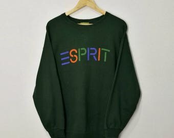 RARE!! Esprit Multicolor Spellout Sweatshirt Sweater Jumper Pullover Hoodies