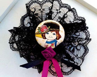Cute brooch pin "Little Suffragette"