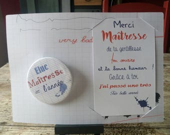 badge "centerpiece + card" teacher gift