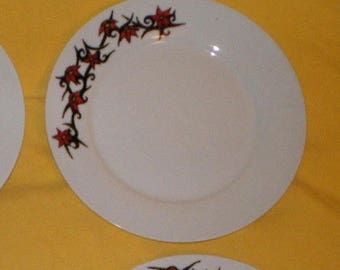 decorative plate or hollow painted "Earynia" single serving of Limoges wedding gift
