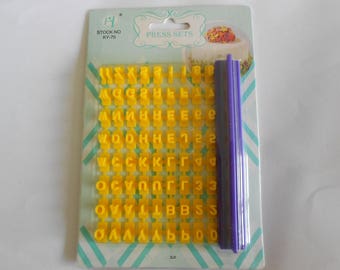 1 set of 72 letters and numbers with holder