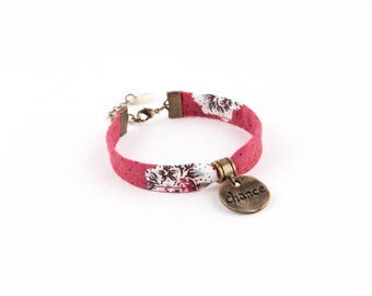 Pink brass ornate CHABENCO bracelet