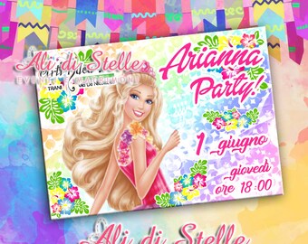 Custom party invitations! Barbie Birthday Party Invitation 100% customizable