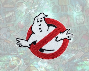 No Ghost Patch Ghostbusters patch back patch hat patch bag patch Halloween sew on patch Iron on Patch Cosplay