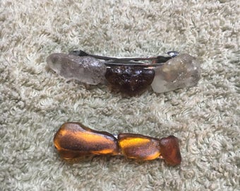 Beautiful Lake Michigan Sea Glass Hair Clips