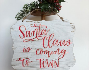 Santa claus sign | Etsy