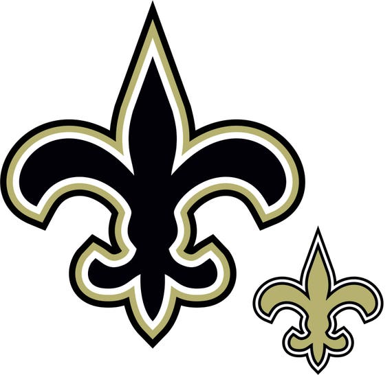 New Orleans Saints SVG DXF Logo Silhouette Studio Transfer