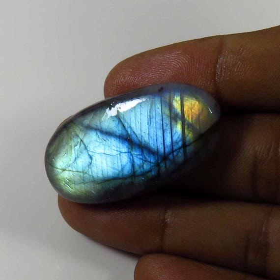 Natural Labradorite gemstone. Blue flash Labradorite.