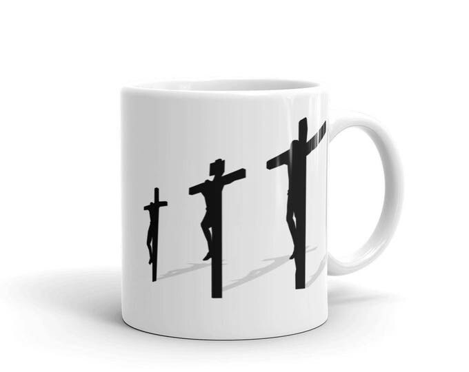 Calvary's Cross Mug, Christ Memorial Mug, Jesus Words Mug, Christian Theme Mug, Yeshua Ha'Moshiach, Christian Qutoes, Biblical Quotes, Gifts