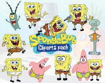 Spongebob clip art | Etsy