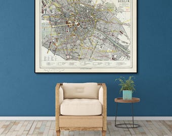 Berlin map | Etsy