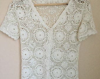 Crochet Blouse With Different Stripes