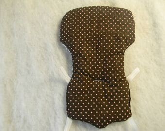 Eddie Bauer Or Carter High Chair Cover In Brown With Pink Dots ~~~CUTE~~~