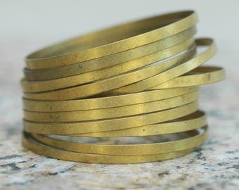 Large Brass Ring Pendant Component ~ 2" diameter ~ set of 12