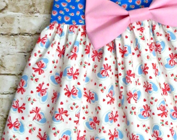 Photoshoot Dress - Big Bow Dress for Little Girls - Spring Dress for Baby - Toddler Summer Dress - Pink Dress - 1st Birthday 6 mos to 8 yrs