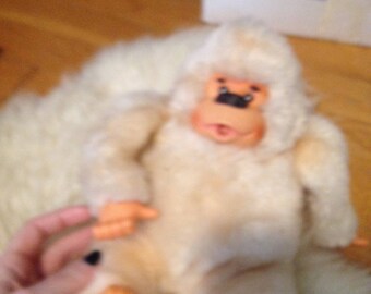 stuffed white gorilla