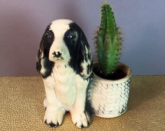 Vintage Planter - Vintage Dog Planter - Ceramic Planter - Chalk Planter - Vintage Homeware - Plant Pot - Vintage Plant Holder