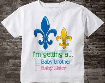 Gender Reveal Shirt - Fleur de Lis Gender Reveal tShirt - Mardi Gras Gender Reveal t-shirt - Boy's Gender Reveal Outfit - 12302015b