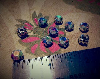 Rhinstone - 1/4 inch - Sew on - 10 Pcs.
