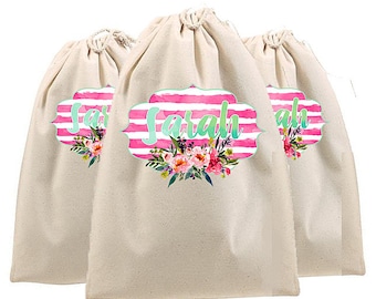 Bridesmaid Bags, personalized bridesmaid gifts, wedding shoe bag, golf shoe bag, lingerie bag, bride tribe bags, matching bride bags, totes