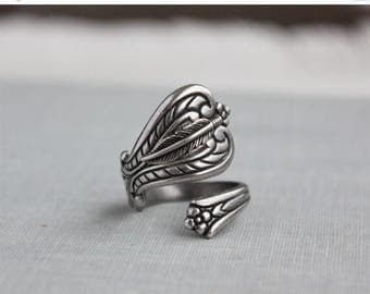 VACATION SALE- Feather Spoon Ring