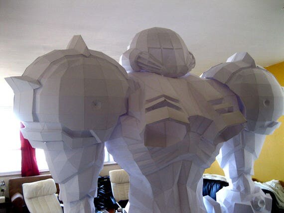 Metroid Papercraft Pattern Life Sized Samus Cosplay or