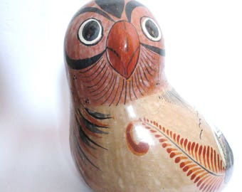 Vintage Hand Painted Mexican Pottery Bird