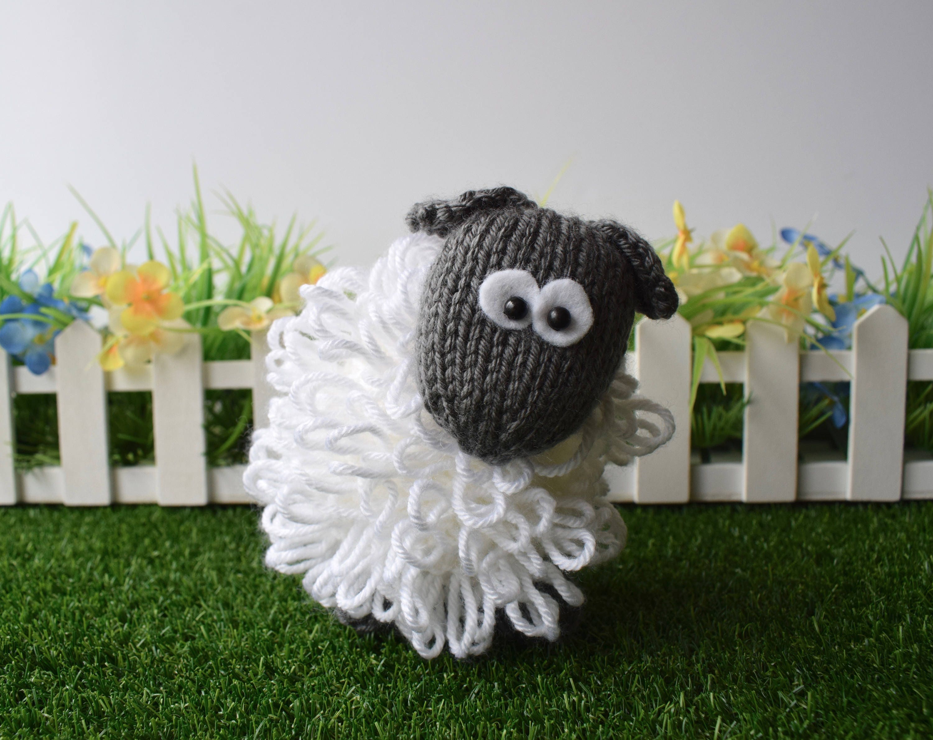 knitted sheep toy