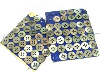 Smoky Mother of Pearl Buttons... Two Part Cards... 68x 13mm