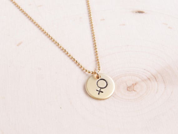 Feminist Necklace Female Symbol Necklace Girl Power