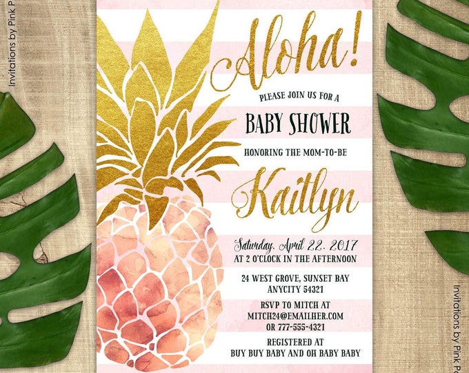 Pineapple Baby Shower Diaper Raffle Card Tropical Summer Sweet Pineapple Diaper Raffle Card Instant Download Print Your Own