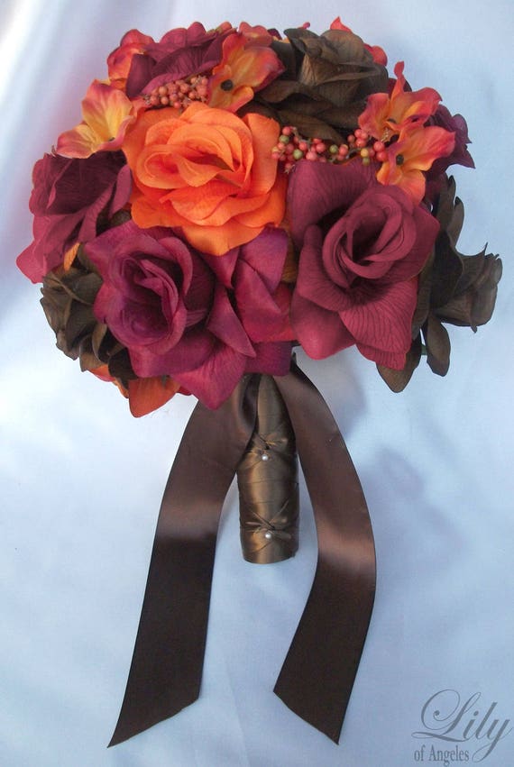 17 Pieces Package Silk Flower Wedding Decoration Bridal