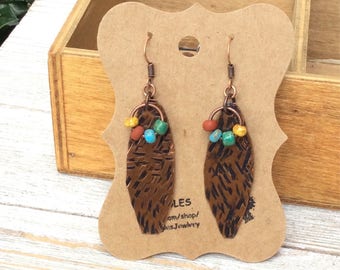 Long Patina Earrings