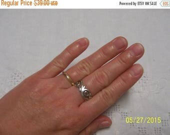 TWICE A YEAR, 25% Off Vintage Scroll Eternity band ring. Sterling silver.