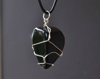 obsidian necklace men