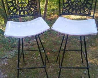 MID CENTURY MODERN Arthur Umanoff Mayan Sun Bar Stools. Shaver Howard Company Mayan Sunburst Swivel Bar Stools