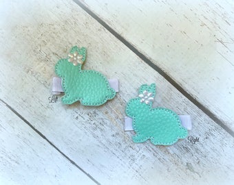 Bunny hair clip | Silhouette Bunny Hair clip | Pick Left side or Right.