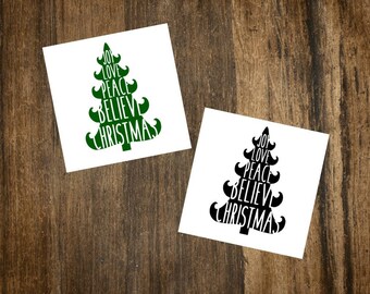 Christmas decal | Etsy