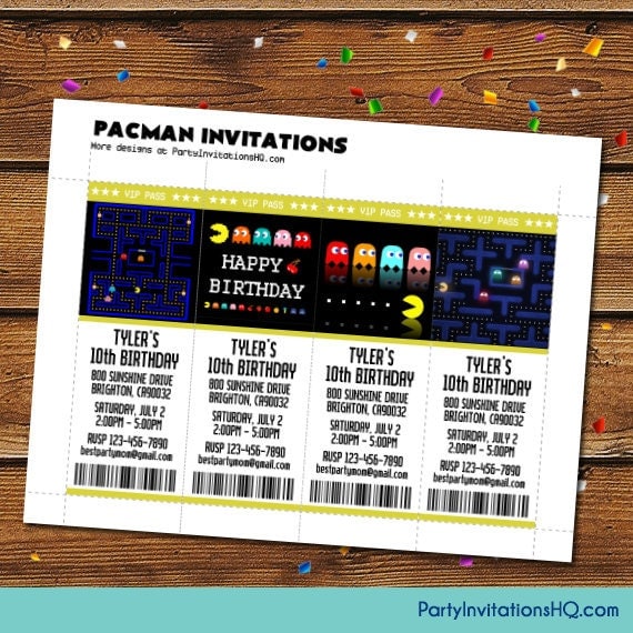 video game party invitation wording