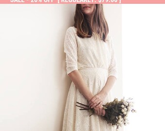 Ivory long sleeves lace bridal top , Ivory bridal lace top 2025