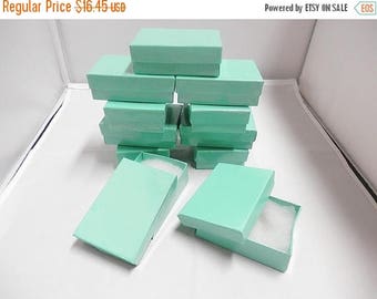 On Sale Presentation Jewelry Gift Boxes Wholesale 50 Size 3.25"x2.25"x1" Teal Cotton Filled boxes, Favor