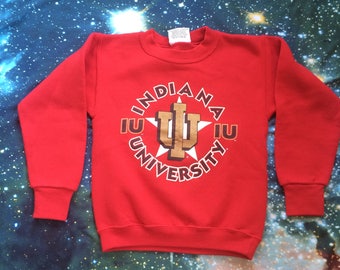 Vintage IU Indiana University Hoosiers Crop Top Sweatshirt