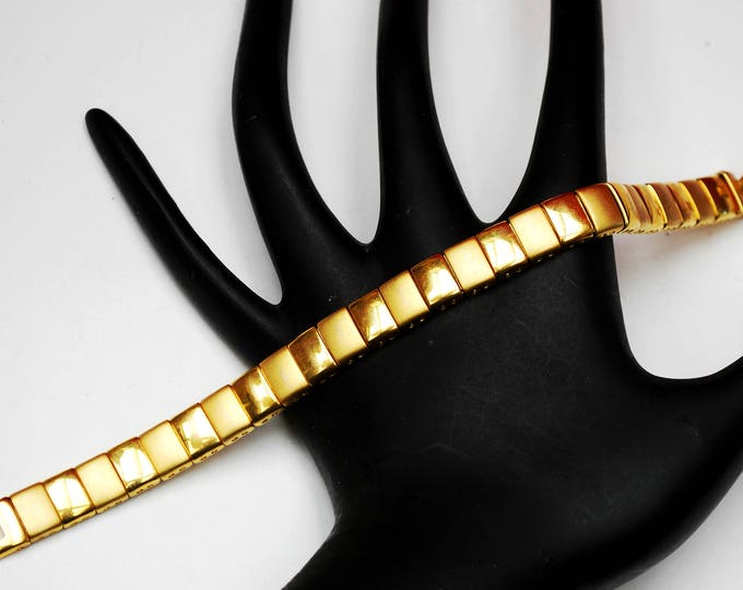 Napier Gold Bracelet - link Bracelet - signed - gold plated - bookchain modernistic