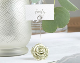 Gold Rose Light Gold Wedding Place Card Holders Name Card Table Card Holders Classy Elegant Love Place Card Holder Glitter Place Card Holder