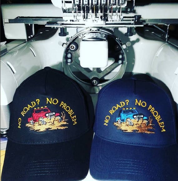 JEEP Hat JH3 Custom EMBROIDERED in CrushProof Box No Road