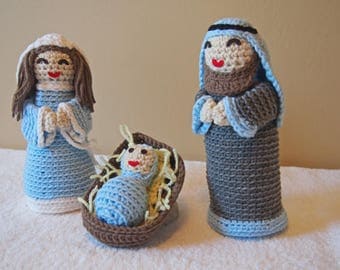 Crochet Christmas Nativity Set Handmade