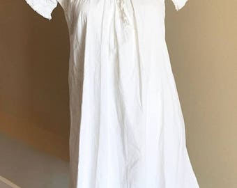 Linen nightgown Handmade Victorian nightgown with lace soft