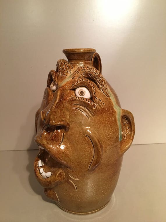 Face Jug / ugly Jug / Folk Art / Handmade Pottery / Ceramic