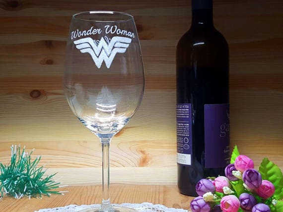 Wonder Woman Super Hero Wonder Woman Wine Glass Wonder